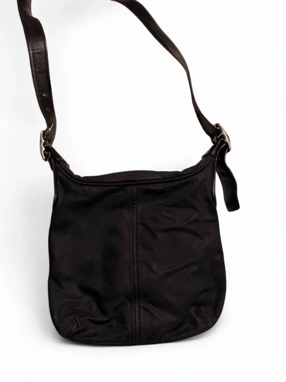 Coach Black Leather Mini Crossbody with Signature Lining